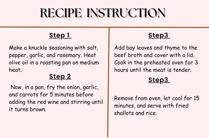 Beef Knuckle Recipe Instruction